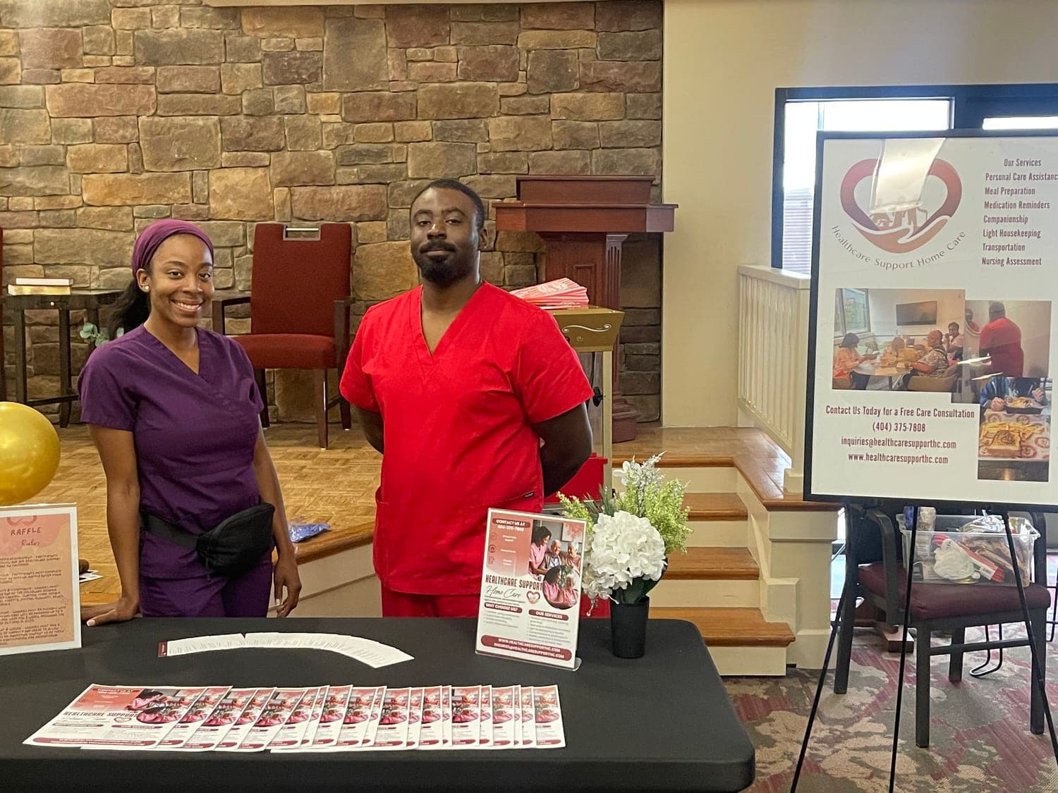 Healthcare Support Home Care team members at a community event